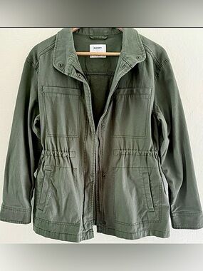 Old Navy Olive Utility Jacket Sz S • Lightweight • Casual Everyday Layer NWOT